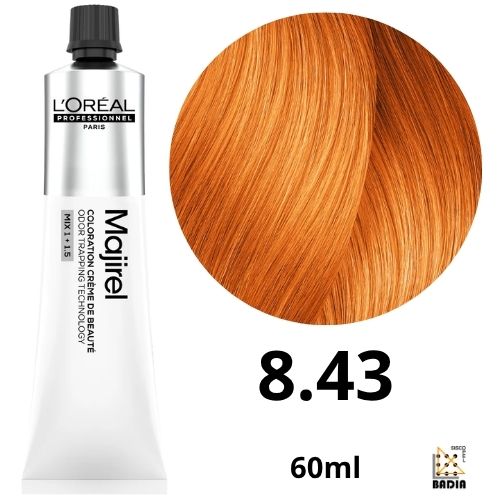 Tinte Permanente L'Oreal Professionel Majirel 8.43 Rubio Claro Cobrizo Dorado de 60ml Tinte Permanente L'Oreal Professionel Majirel 8.43 Rubio Claro Cobrizo Dorado de 60ml