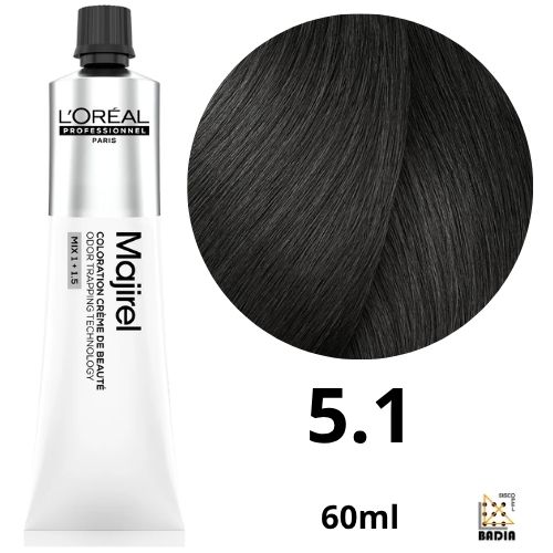 Tinte Permanente L'Oreal Professionel Majirel 5.1 Castaño Claro Ceniza de 60ml Tinte Permanente L'Oreal Professionel Majirel 5.1 Castaño Claro Ceniza de 60ml