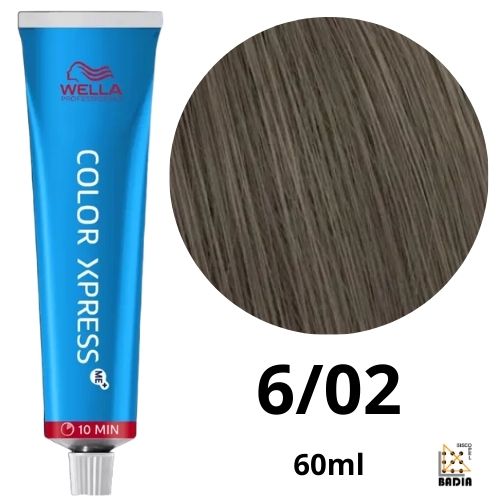 Tinte Permanente Wella Professionals Color XPRESS 6/02 Rubio Oscuro Natural Mate de 60ml Tinte Permanente Wella Professionals Color XPRESS 6/02 Rubio Oscuro Natural Mate de 60ml