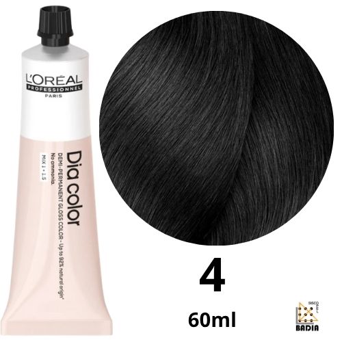 Tinte de Coloración Semipermanente L'Oreal Diacolor Nº4 Castaño de 60ml Tinte de Coloración Semipermanente L'Oreal Diacolor Nº4 Castaño de 60ml