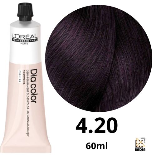 Tinte de Coloración Semipermanente L'Oreal Diacolor Nº4.20 Castaño Violín Intenso de 60ml Tinte de Coloración Semipermanente L'Oreal Diacolor Nº4.20 Castaño Violín Intenso de 60ml