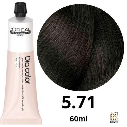 Tinte Semi-Permanente Dia Color 5.71 Castaño Claro Ceniza Mate 60ml L'Oréal Tinte Semi-Permanente Dia Color 5.71 Castaño Claro Ceniza Mate 60ml L'Oréal