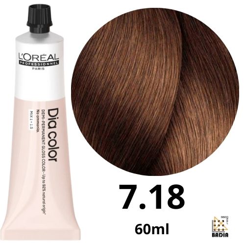 Tinte Semi-Permanente Dia Color 7.18 Rubio Ceniza Moca 60ml L'Oréal