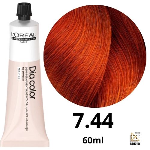 Tinte Semi-Permanente Dia Color 7.44 Rubio Cobrizo Profundo 60ml L'Oréal