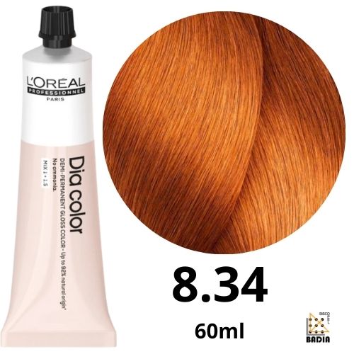 Tinte Semi-Permanente Dia Color 8.34 Rubio Claro Dorado Cobrizo 60ml L'Oréal Tinte Semi-Permanente Dia Color 8.34 Rubio Claro Dorado Cobrizo 60ml L'Oréal