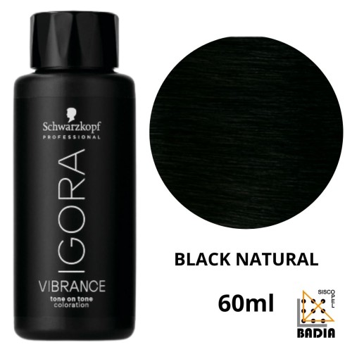 Tinte Semipermanente Schwarzkopf Igora Vibrance 1-0 Black Natural de 60ml Tinte Semipermanente Schwarzkopf Igora Vibrance 1-0 Black Natural de 60ml