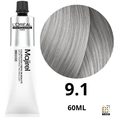Tinte Permanente L'Oreal Professionel Majirel 9.1 Rubio Muy Claro Ceniza 60ml Tinte Permanente L'Oreal Professionel Majirel 9.1 Rubio Muy Claro Ceniza 60ml