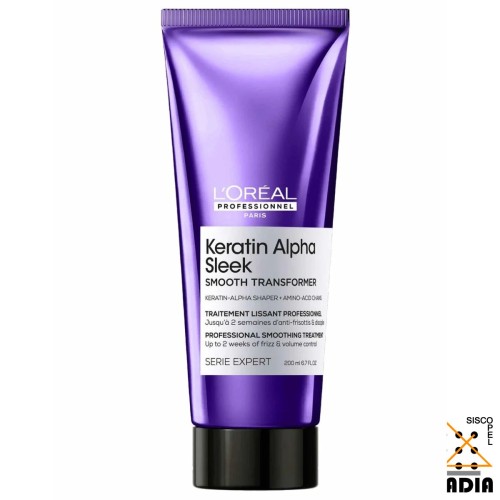 Tratamiento Capilar Anti-Frizz L'Oreal Professionel Keratin Alpha Sleek de 200ml Tratamiento Capilar Anti-Frizz L'Oreal Professionel Keratin Alpha Sleek de 200ml