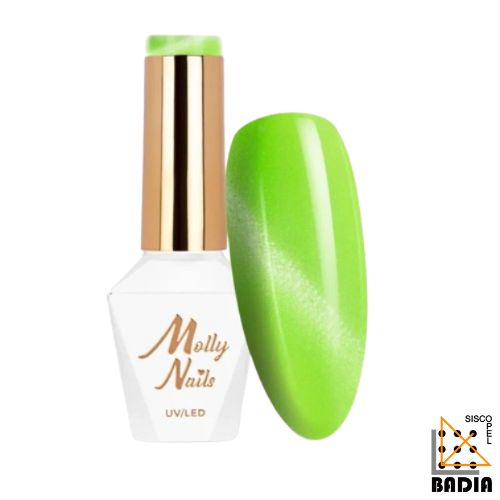Esmalte Semipermanente Molly Lac Cat Eye Pastel Lime nº 270 de 8g Esmalte Semipermanente Molly Lac Cat Eye Pastel Lime nº 270 de 8g