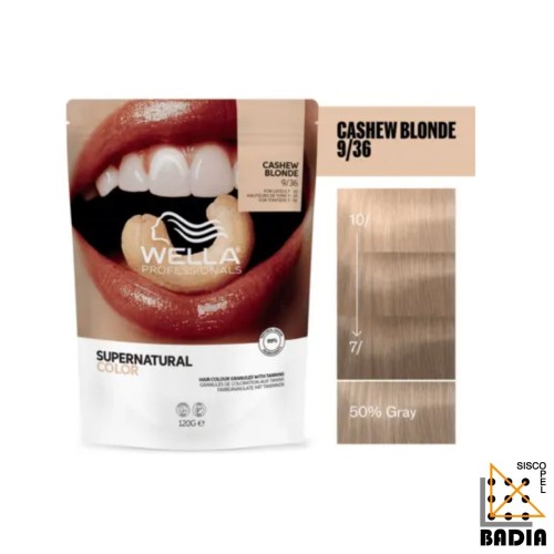 Tinte Vegetal Wella Professionals Supernatural 9/36 Cashew Blonde de 120g Tinte Vegetal Wella Professionals Supernatural 9/36 Cashew Blonde de 120g