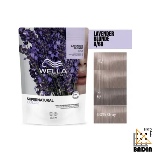 Tinte Vegetal Wella Professionals Supernatural 8/68 Lavender Blonde de 120g Tinte Vegetal Wella Professionals Supernatural 8/68 Lavender Blonde de 120g