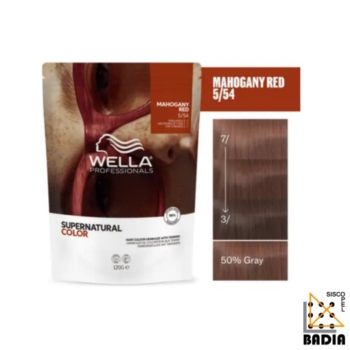 Tinte Vegetal Wella Professionals Supernatural 5/54 Mahogany Red de 120g