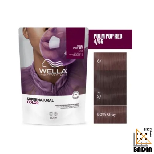 Tinte Vegetal Wella Professionals Supernatural 4/56 Pulm Pop Red de 120g Tinte Vegetal Wella Professionals Supernatural 4/56 Pulm Pop Red de 120g