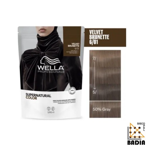Tinte Vegetal Wella Professionals Supernatural 6/01 Velvet Brunette de 120g Tinte Vegetal Wella Professionals Supernatural 6/01 Velvet Brunette de 120g