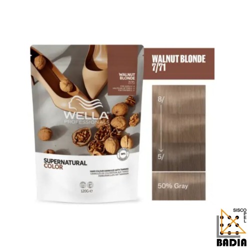 Tinte Vegetal Wella Professionals Supernatural Walnut Blonde 7/71 de 120g Tinte Vegetal Wella Professionals Supernatural Walnut Blonde 7/71 de 120g