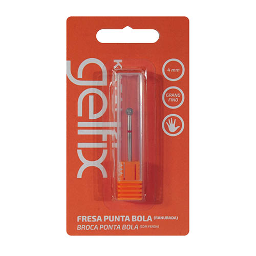 Fresa Punta Bola Ranurada 4mm Grano Fino Gelfix Fresa Punta Bola Ranurada 4mm Grano Fino Gelfix