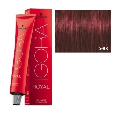 Tinte permanente Igora Royal 5-88 Castaño claro rojo intenso Schwarzkopf