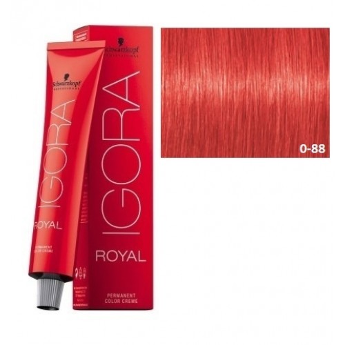 Tinte permanente Igora Royal 0-88 Tono mezcla rojo Schwarzkopf