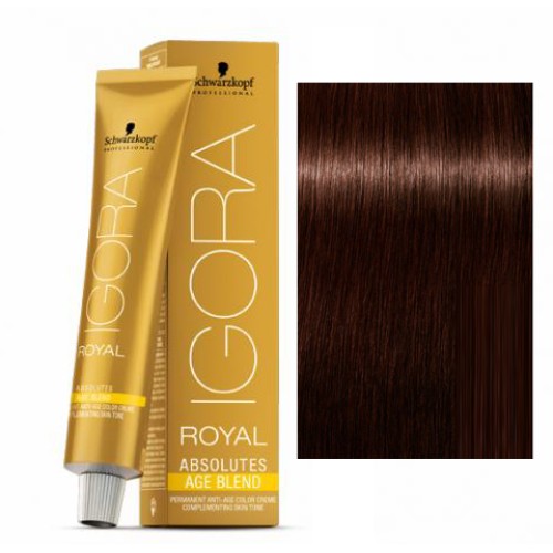 Tinte Igora Royal Absolutes 4-50 Age Blend Castaño medio marron natural Schwarzkopf