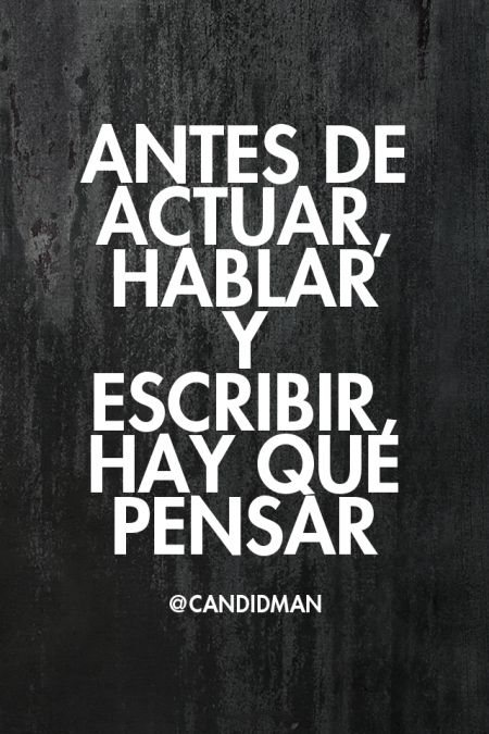 pensar antes de hablar